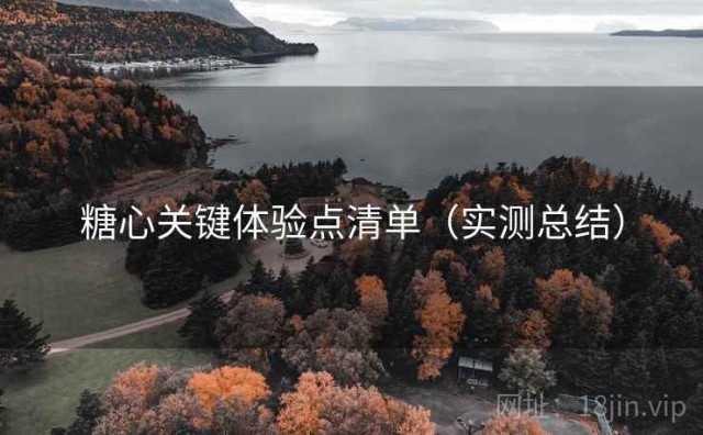 糖心关键体验点清单（实测总结）