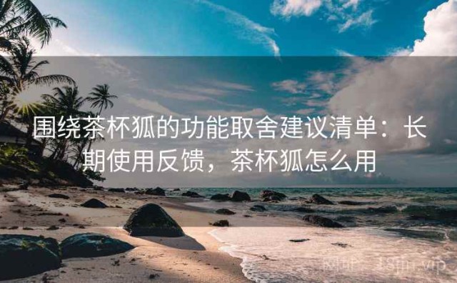 围绕茶杯狐的功能取舍建议清单：长期使用反馈，茶杯狐怎么用