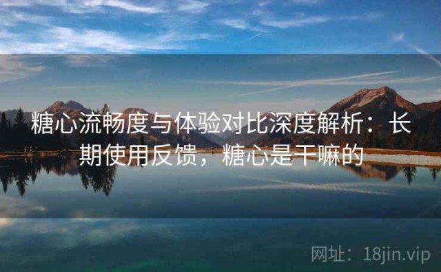 糖心流畅度与体验对比深度解析：长期使用反馈，糖心是干嘛的