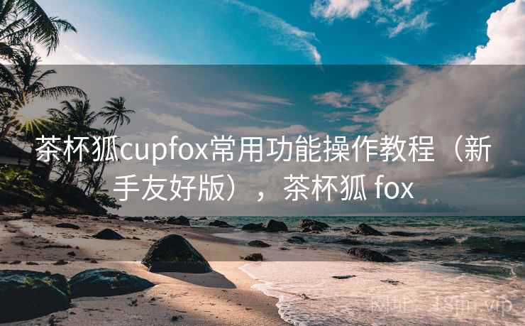茶杯狐cupfox常用功能操作教程（新手友好版），茶杯狐 fox