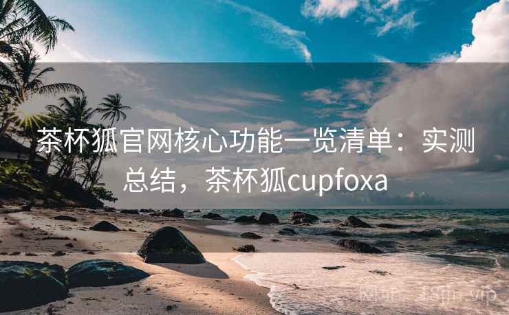 茶杯狐官网核心功能一览清单：实测总结，茶杯狐cupfoxa