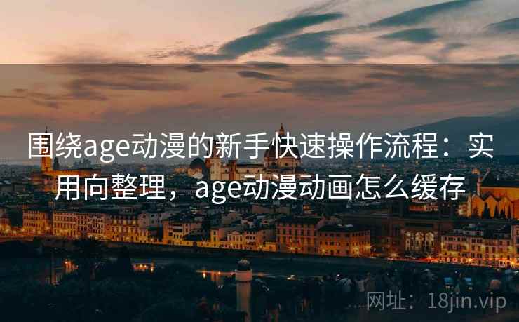 围绕age动漫的新手快速操作流程：实用向整理，age动漫动画怎么缓存